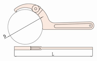 173B Non Sparking Adjustable Hook Spanner