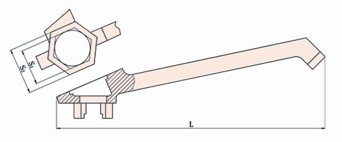 Standard Drum Wrench, Non-Sparking Brass : : Tools