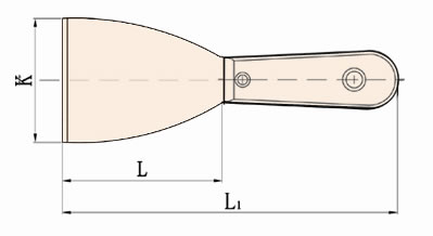 204E Non Sparking Putty Knife with Wooden Handle